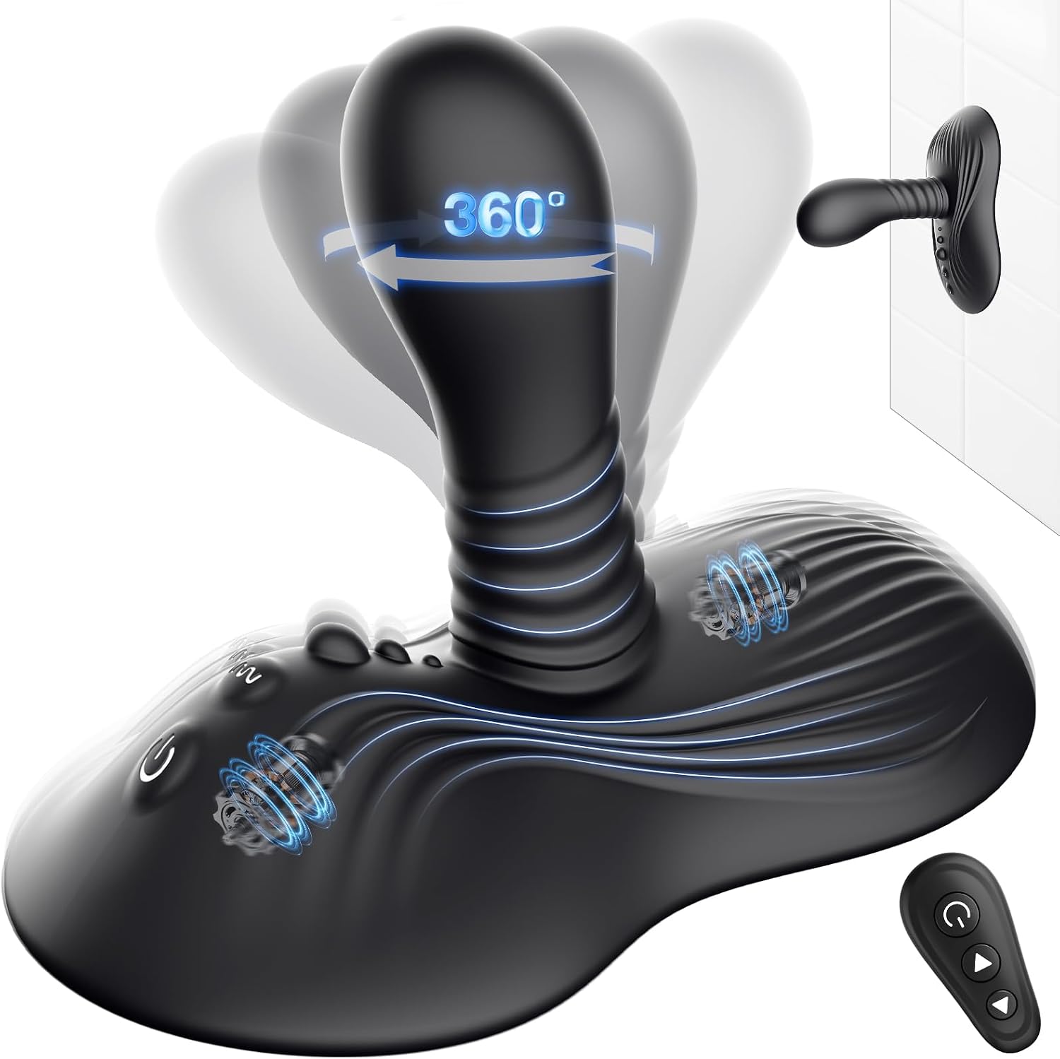 610qXWN6jXL._AC_SL1500_.jpg Prostate Massager Anal Dildo Anal Toys, Riding Grinding Dildos Adult Toys with 9 Rotating & Vibrating Suction Cup, Butt Plug Male Sex Toys for Men Sex Toy Anal Plug G Spot Vibrator New - Image 1