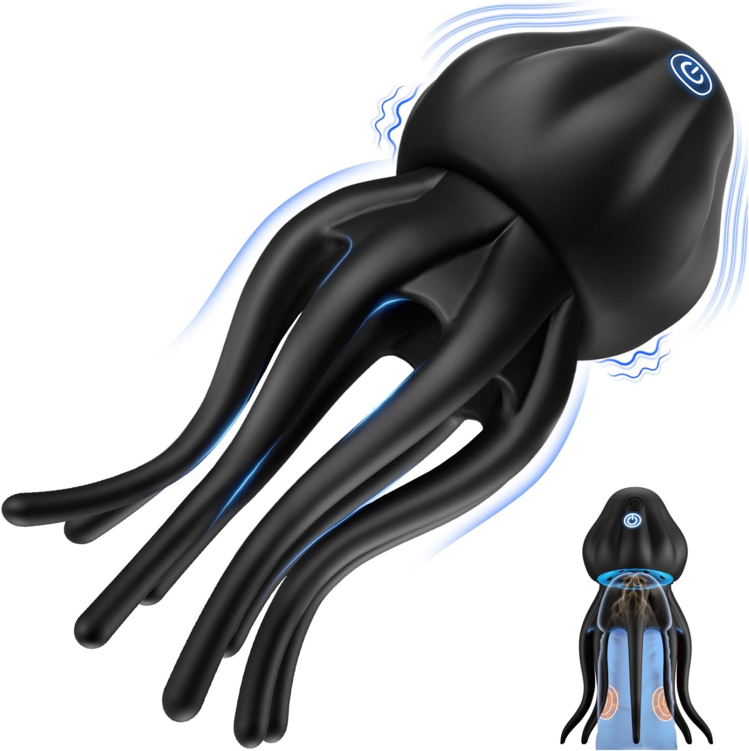 61KP0gDgkOL._AC_SL1500_.jpg Sex Toys for Men Penis Vibrator - Upgraded Larger Male Masturbator Sex Toy with 10 Powerful Vibrating Modes for Penis Clit Nipple Stimulation, 8-Tentacle Full Wrapping Adult Mens Sex Toys - Image 1